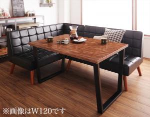 古木風 ヴィンテージ カフェスタイル リビングダイニング TOLD トルド 3点セット(テーブル+2Pソファ1脚+アームソファ1脚) 左アーム W150 送料無料