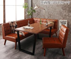 【新商品】組立設置付き 古木風 ヴィンテージ アメリカンスタイル リビングダイニング 99 ダブルナイン 4点セット(テーブル+ソファ1脚+アームソファ1脚+チェア1脚) 右アーム W150 送料無料