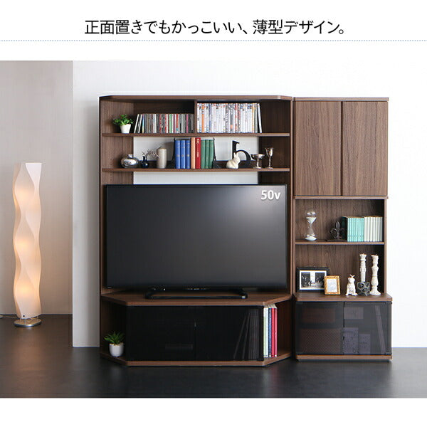 【新商品】ハイタイプコーナーテレビボード ガイド Guide 2点セット(テレビボード+キャビネット) 送料無料