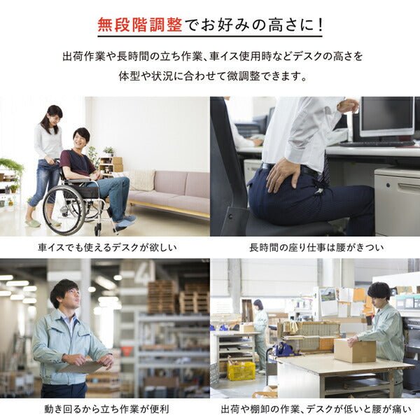 【新商品】ワンタッチで高さが変えられる スタンディングデスクセット GROWTHER グローサー オフィスチェア 1脚 送料無料