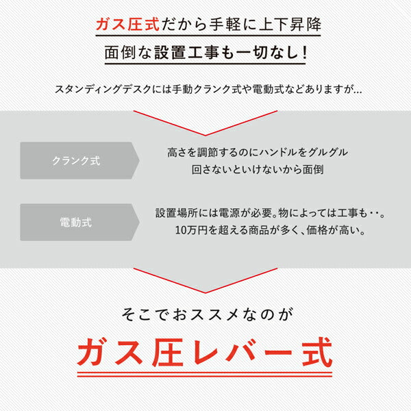 【新商品】ワンタッチで高さが変えられる スタンディングデスクセット GROWTHER グローサー オフィスチェア 1脚 送料無料
