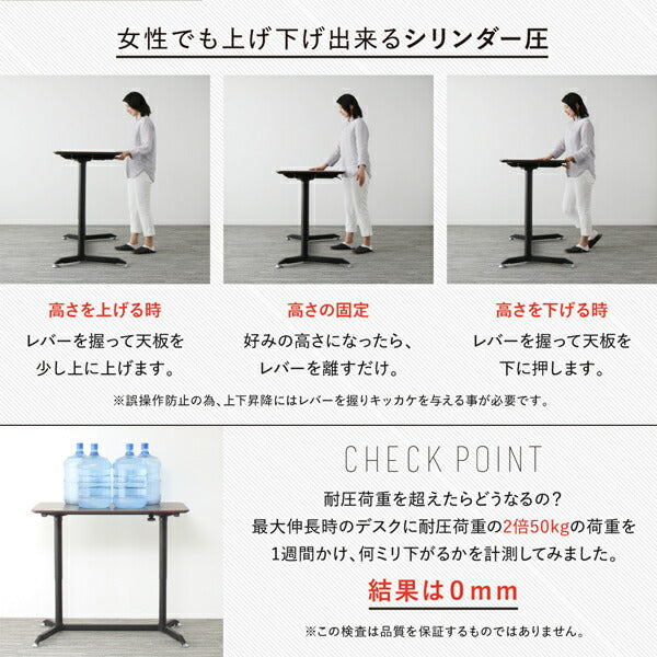 【新商品】ワンタッチで高さが変えられる スタンディングデスクセット GROWTHER グローサー オフィスチェア 1脚 送料無料