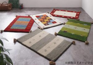 【新商品】ウール100%インド製手織りギャッベラグ・マット GABELIA ギャベリア 70×120cm 送料無料