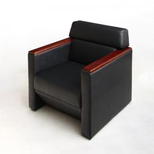 【新商品】条件や目的に応じて選べる高級木肘デザイン応接ソファセット Office Grade オフィスグレード ソファ 1P 送料無料