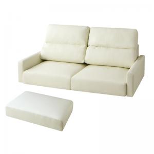 【新商品】フロアソファ Lex レックス ソファ&オットマンセット スリム肘 ハイタイプ 2.5P 送料無料