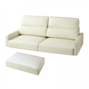 【新商品】フロアソファ Lex レックス ソファ&オットマンセット スリム肘 ハイタイプ 3P 送料無料