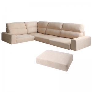 【新商品】フロアコーナーソファ Leeble リーブル ソファ&オットマンセット ハイタイプ 4P 送料無料