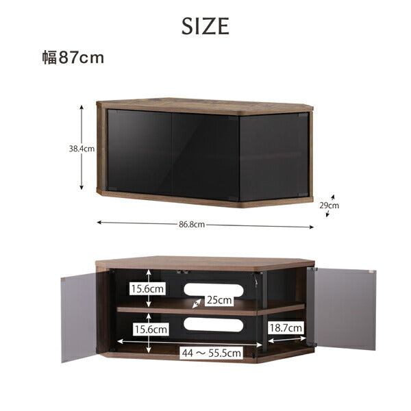 【新商品】角度調節可能 隠しキャスター付き ハーフコーナーテレビボード Cornerα コーナーアルファ 幅115 送料無料