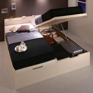 【新商品】お客様組立 棚・コンセント付き国産大型サイズ頑丈跳ね上げ収納ベッド ナヴァル Naval 薄型抗菌国産ポケットコイルマットレス付き 縦開き キング(SS+S) 送料無料