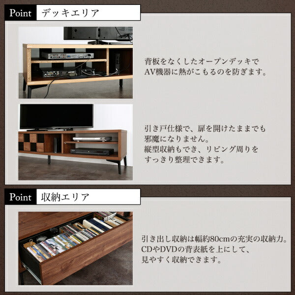 【新商品】国産完成品 ウォルナット調 引き戸リビング収納シリーズ Ibura イブラ テレビボード 送料無料