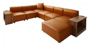 【新商品】レイアウト自由自在大型L字ヴィンテージデザインコーナーソファ ELCROW エルクロウ ソファ&サイドテーブルセット 幅250cm 送料無料