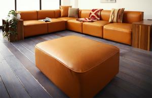 【新商品】レイアウト自由自在大型L字ヴィンテージデザインコーナーソファ ELCROW エルクロウ オットマン 送料無料