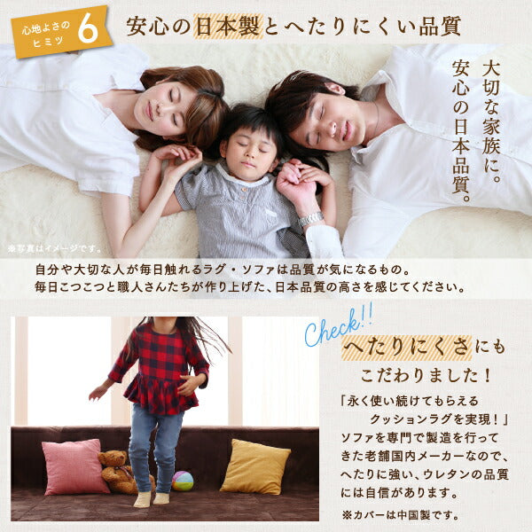 【新商品】カバーが洗えて年中清潔 こたつに合わせるマイクロファイバークッションラグ ラグ 大 250×174 送料無料