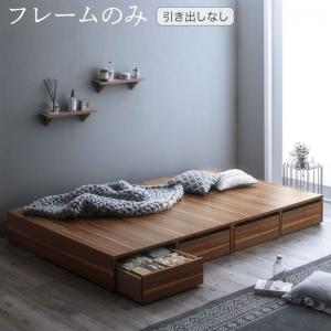 組立設置付き 選べる引出収納付きシンプルデザインローベッド Menoce メノーチェ ベッドフレームのみ 引き出しなし セミダブル 送料無料