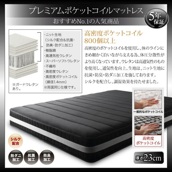 【新商品】組立設置付き ブラックモダンベッド EXCLAM‐B ♯2 エクスクラム・ビー ナンバーツー ボンネルコイルマットレスセット ダブル 送料無料