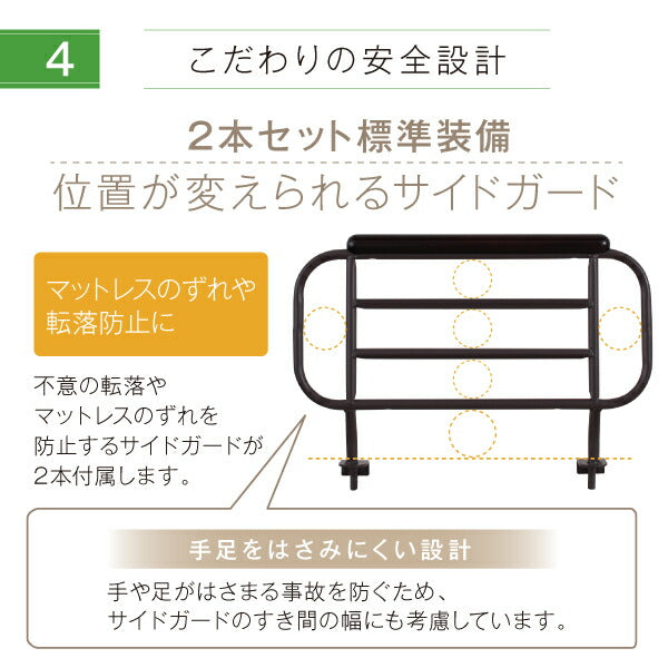 【新商品】お客様組立 棚・照明・コンセント・引出し収納付き電動ベッド ラクストレージ ウレタンマットレス付き 1モーター シングル 送料無料