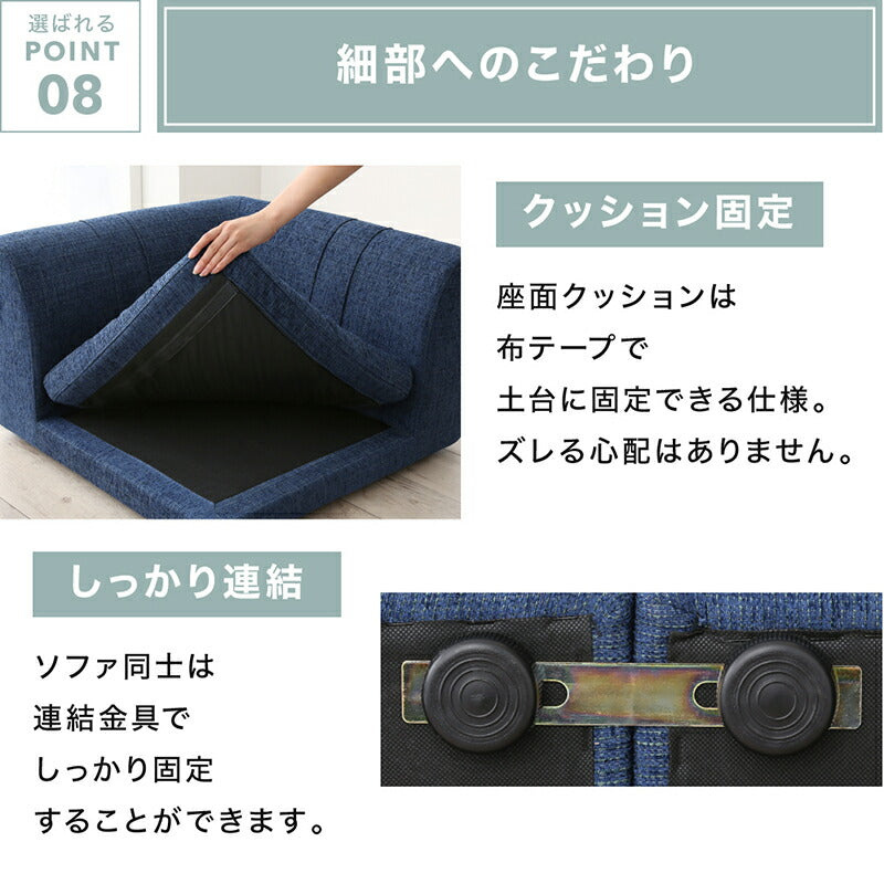 【新商品】ローソファー コーナー フロアソファー/1902_14 SP floor corner sofa 1P×3+コーナー 送料無料