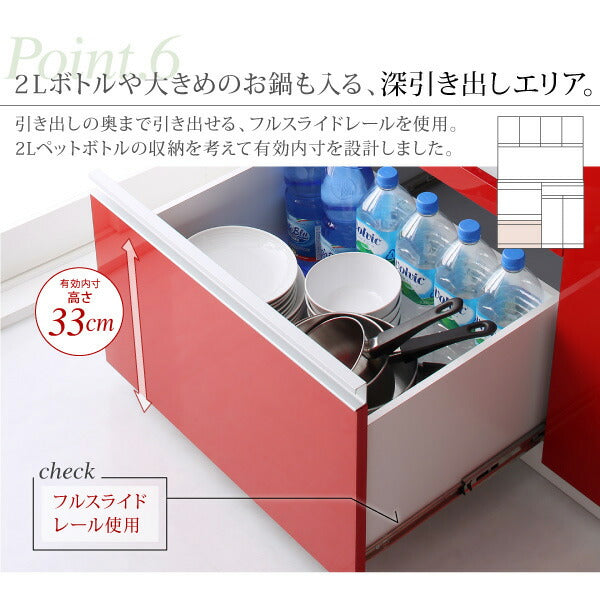 【新商品】大型レンジ対応 鏡面システムキッチンボード 送料無料