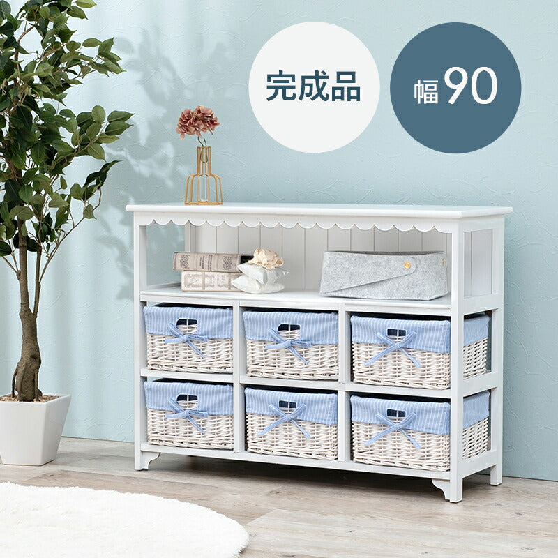 【新商品】キャビネット-MCC6杯-フリル 6杯 90×30×66cm 送料無料