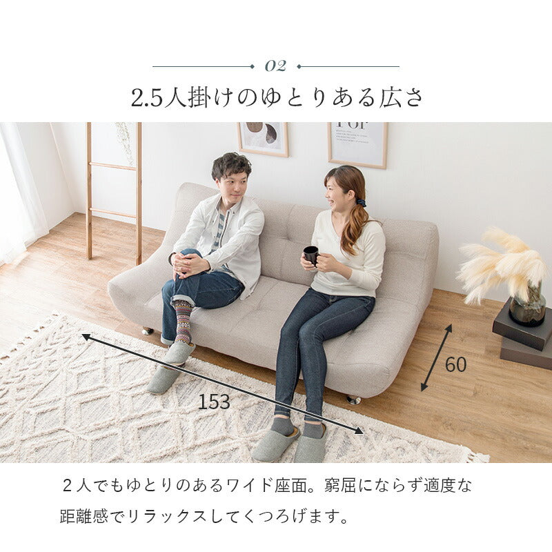 ソファ(ライノス 2.5) 2.5P 組立設置付 送料無料