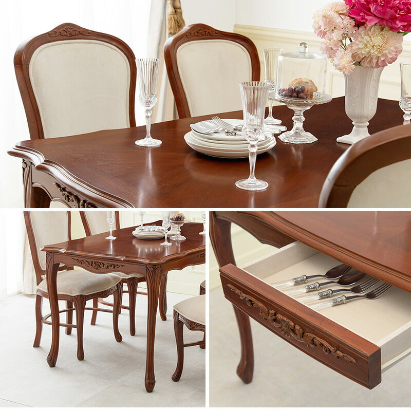 【新商品】ダイニングテーブル-エレガント 135×86×72cm 送料無料