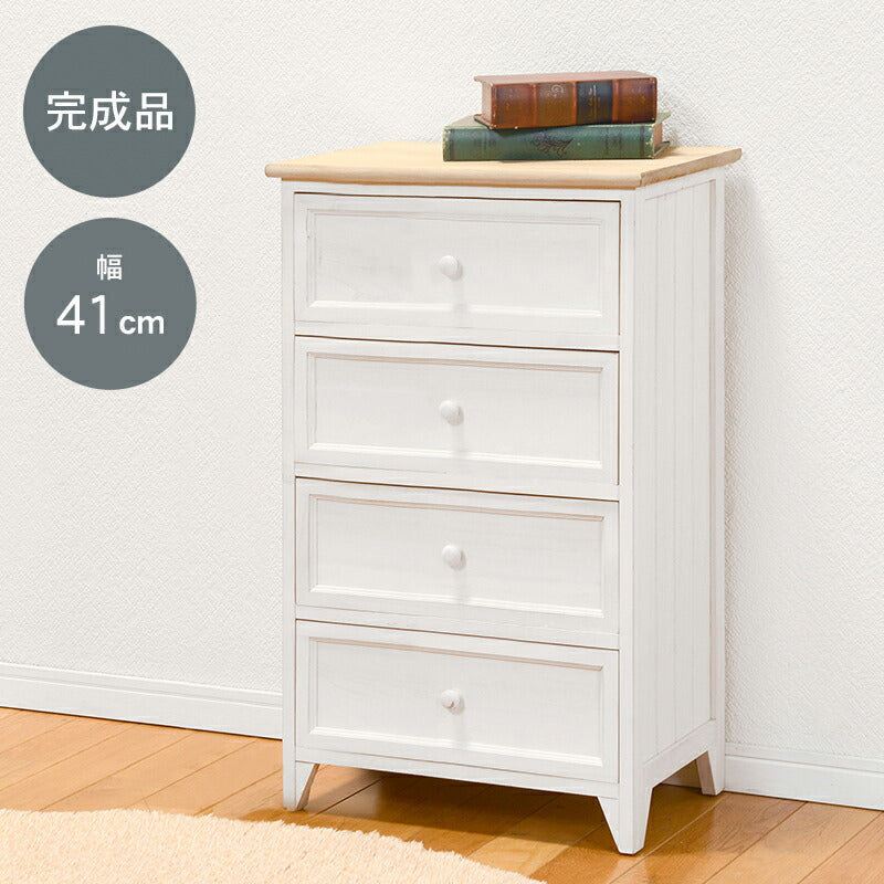チェスト-MCH52-アンティーク天板 4段 41×31×76cm 送料無料