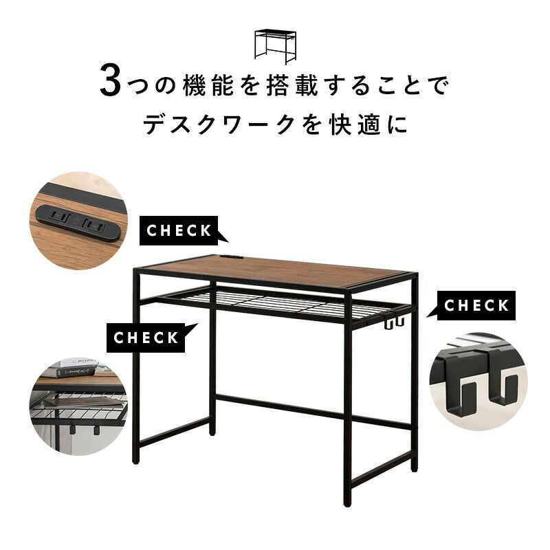 【新商品】デスクチェアセット-LDC-棚付き 90×50×72cm 送料無料