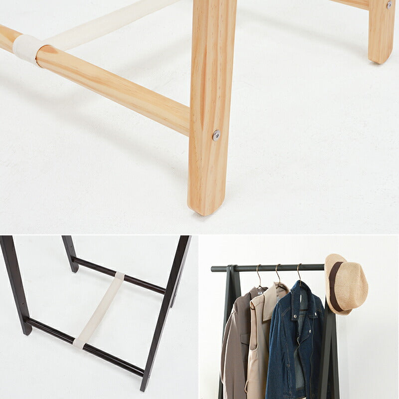 【新商品】ハンガーラック-MHR-天然木 80×47×150cm 送料無料