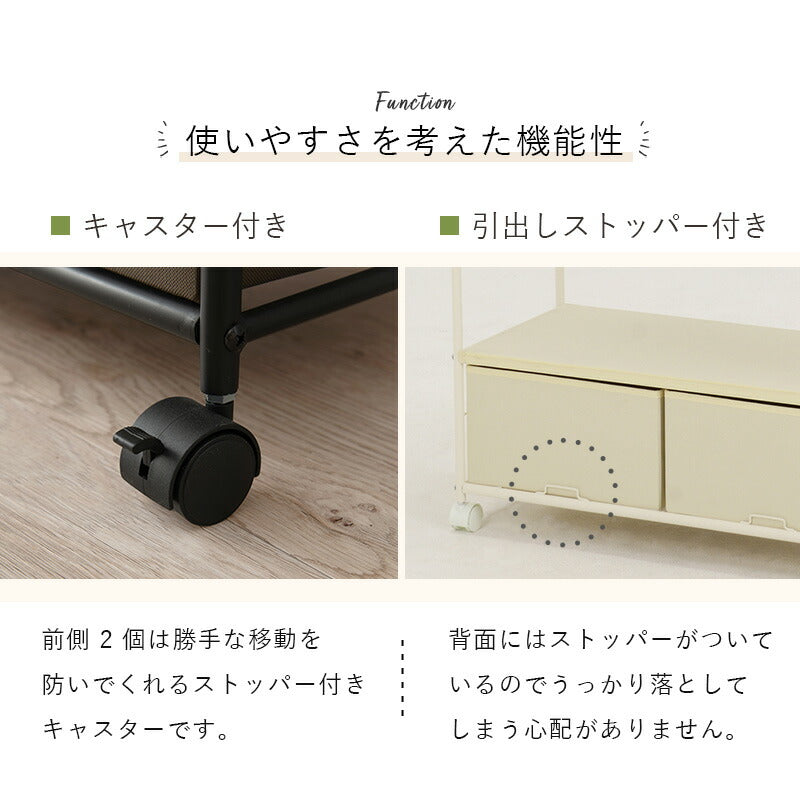 【新商品】ハンガーラック-引出し2杯付き 幅75cm 送料無料