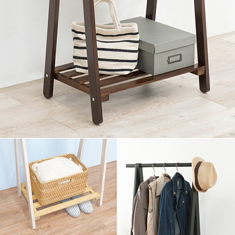 【新商品】ハンガーラック-棚付き 80×41×150cm 送料無料