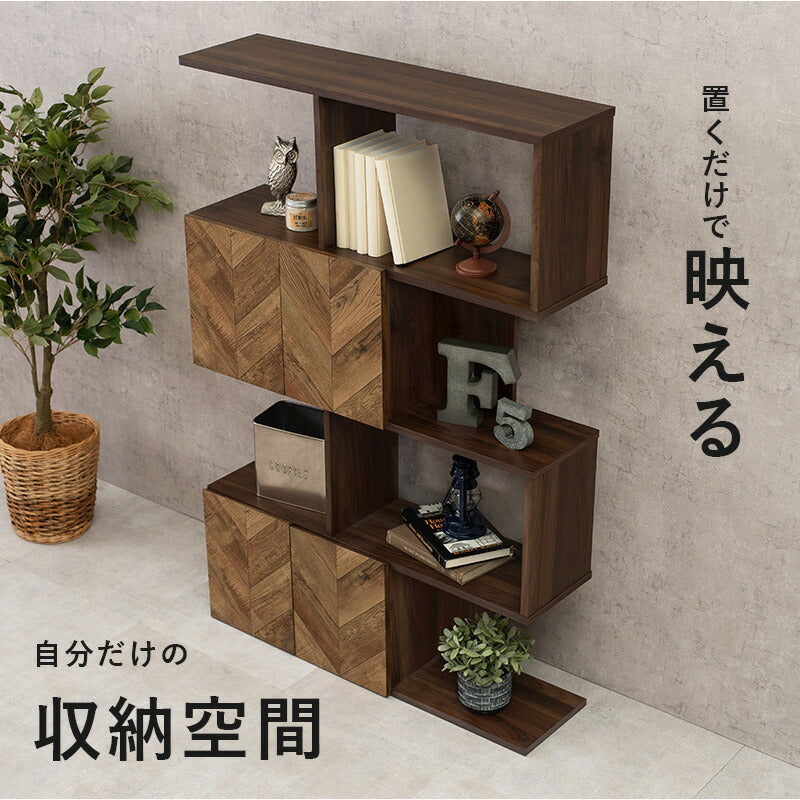 扉付きオープンラック-RCC/4段タイプ ワイドタイプ 90×25.5×142.5cm 送料無料