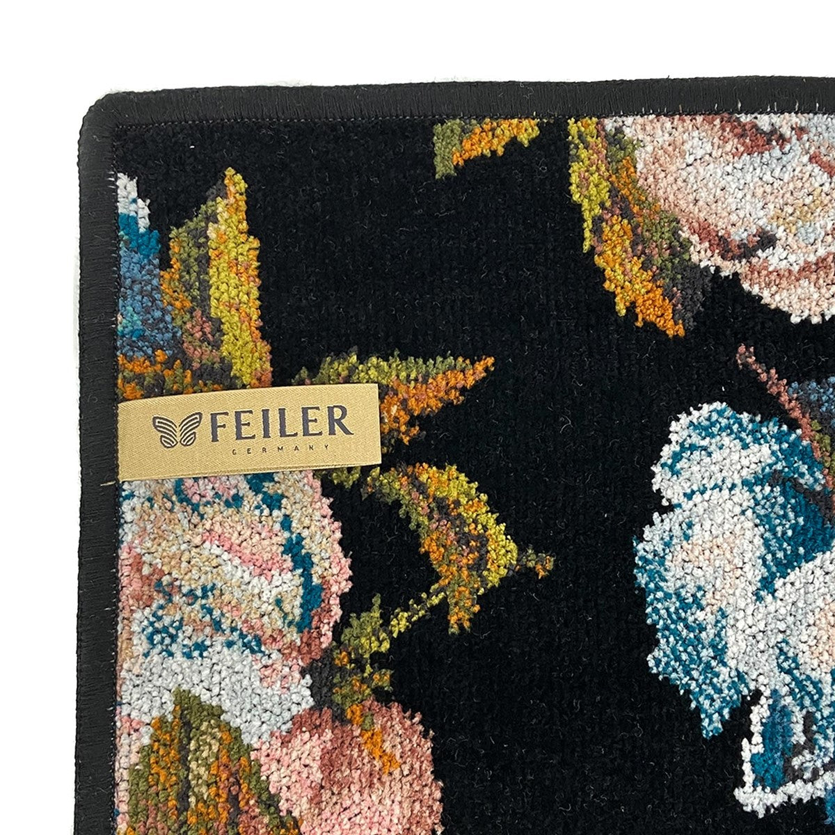 【正規品】 フェイラー FEILER ハンカチ コットン 30cm ハンドタオル フラワー 花柄 Rose dream 10 black 送料無料