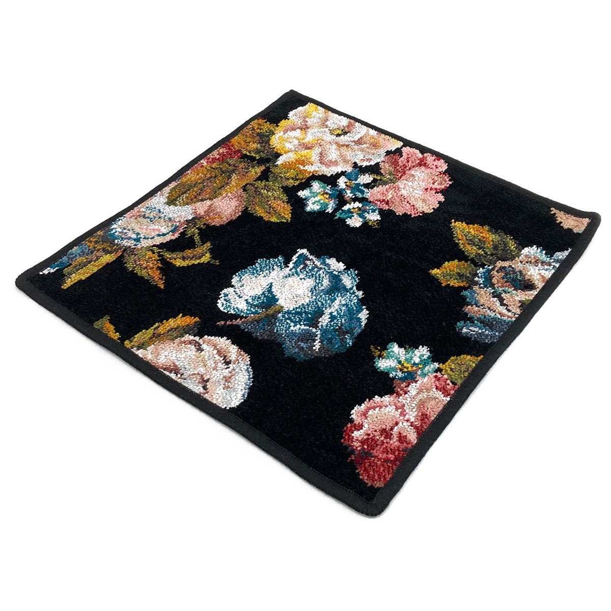 【正規品】 フェイラー FEILER ハンカチ コットン 30cm ハンドタオル フラワー 花柄 Rose dream 10 black 送料無料