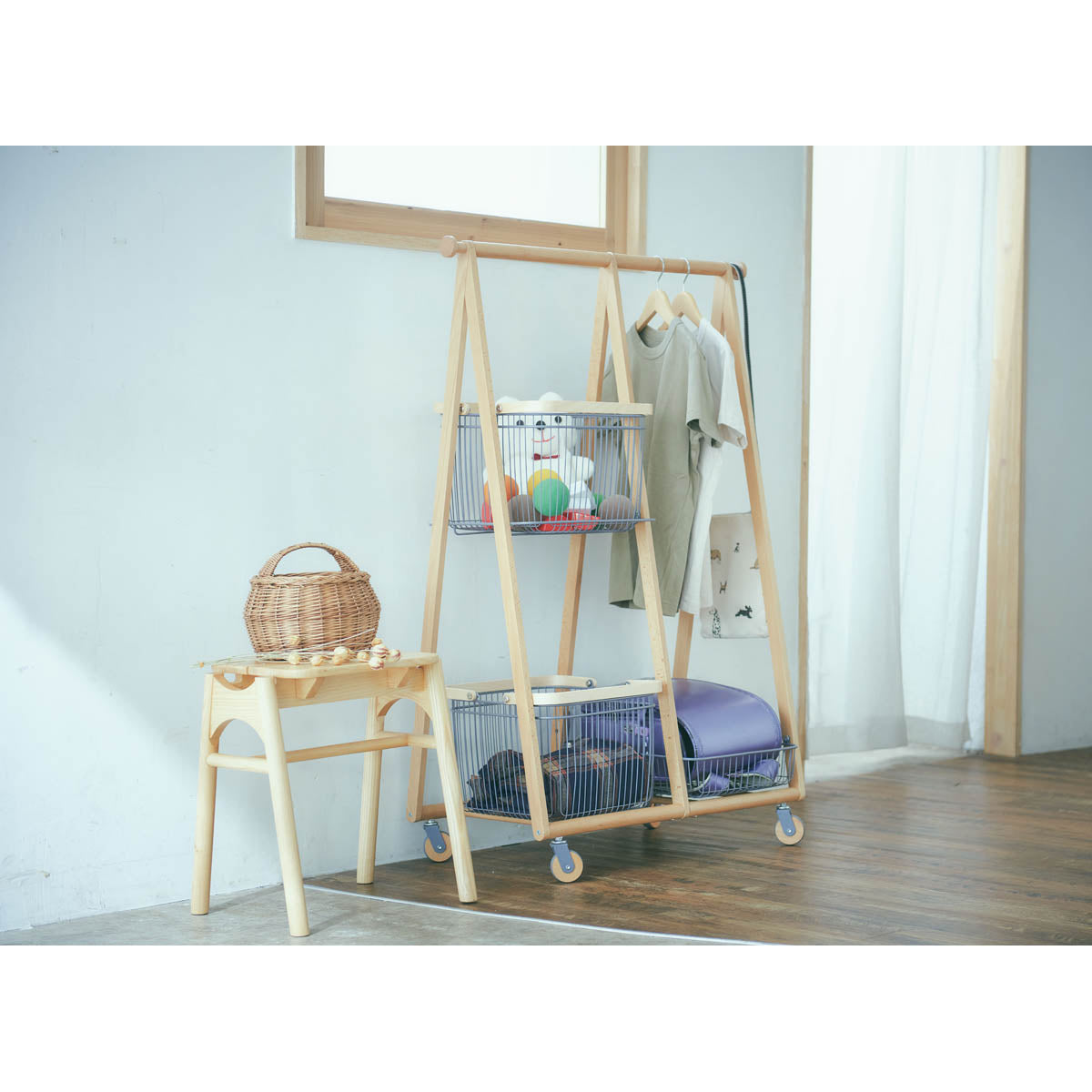 キャリー バスケット ハンガー W805×D425×H1195mm