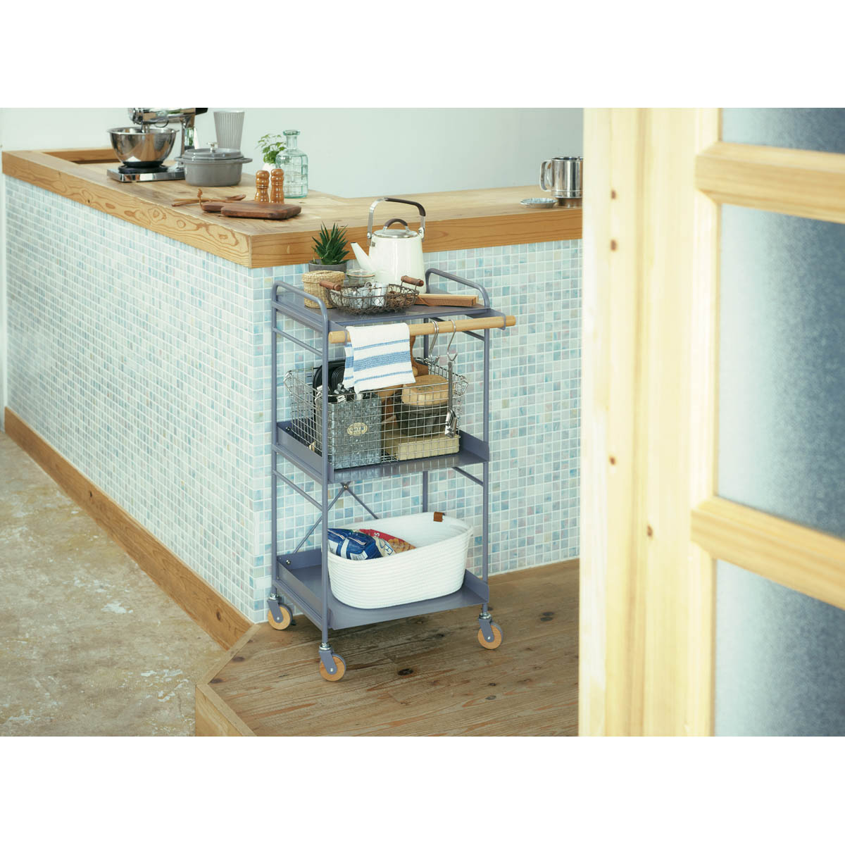 スチールワゴン W455×D460×H850mm