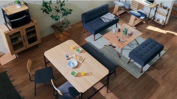 ダイニングテーブル135サイズ W1350×D750×H700mm