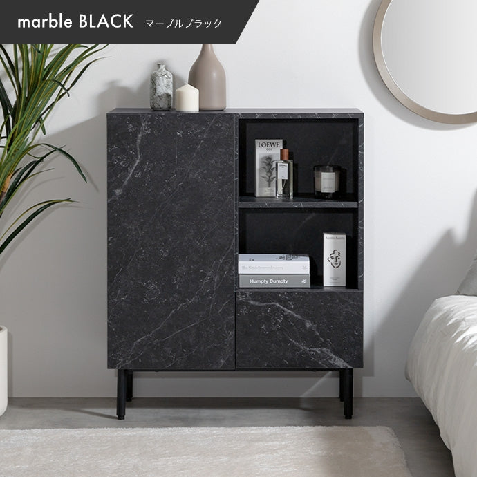 大理石柄キャビネット 幅72cm