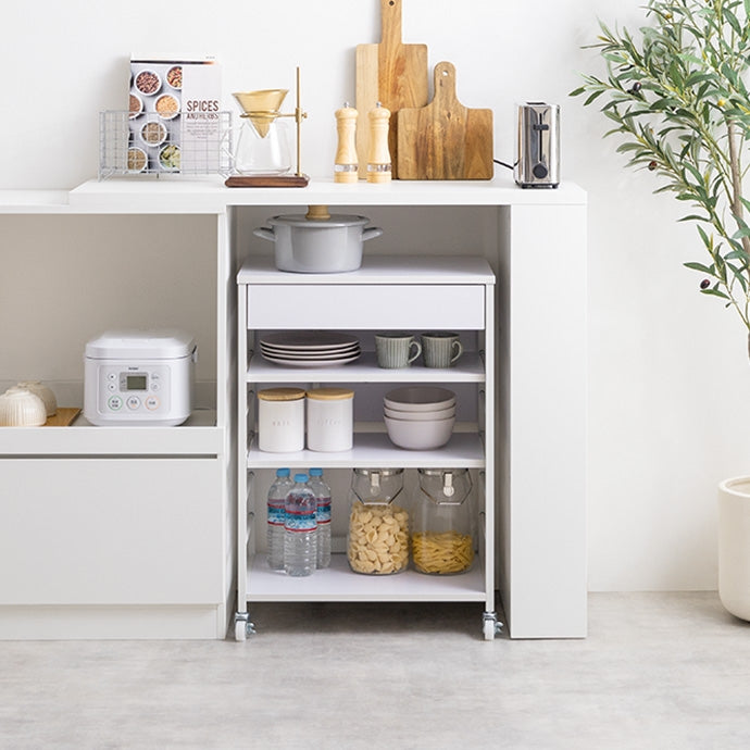 伸縮式キッチンワゴン 幅36~69cm