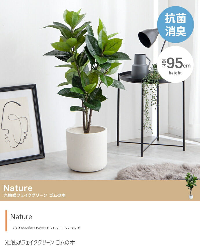 光触媒人工観葉植物 ゴムの木 高さ95cm - 【公式】allecore(アレコレ) 家具インテリア・生活雑貨のオンライン通販