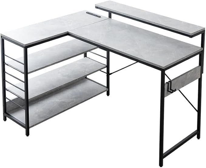 L字デスク デスク l字型 エル コーナー 可動棚 デュアル モニター台付き リビング ワークスペース 快適 機能的 シンプル デザイン スタイリッシュ モダン 省スペース コンパクト 多機能 自宅作業 在宅ワーク 人気 トレンド おしゃれ 送料無料