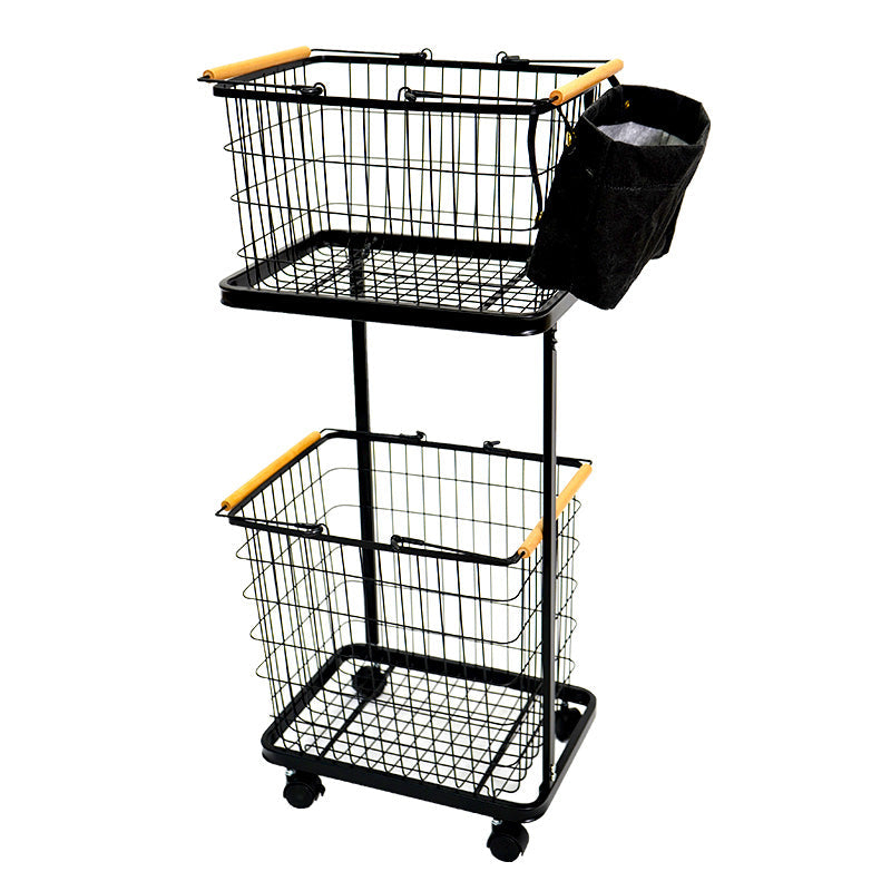 ランドリーバスケット スリム 2段 キャスター ピンチバッグつき LACRACK ALC050 - 【公式】allecore(アレコレ) 家具インテリア・生活雑貨のオンライン通販