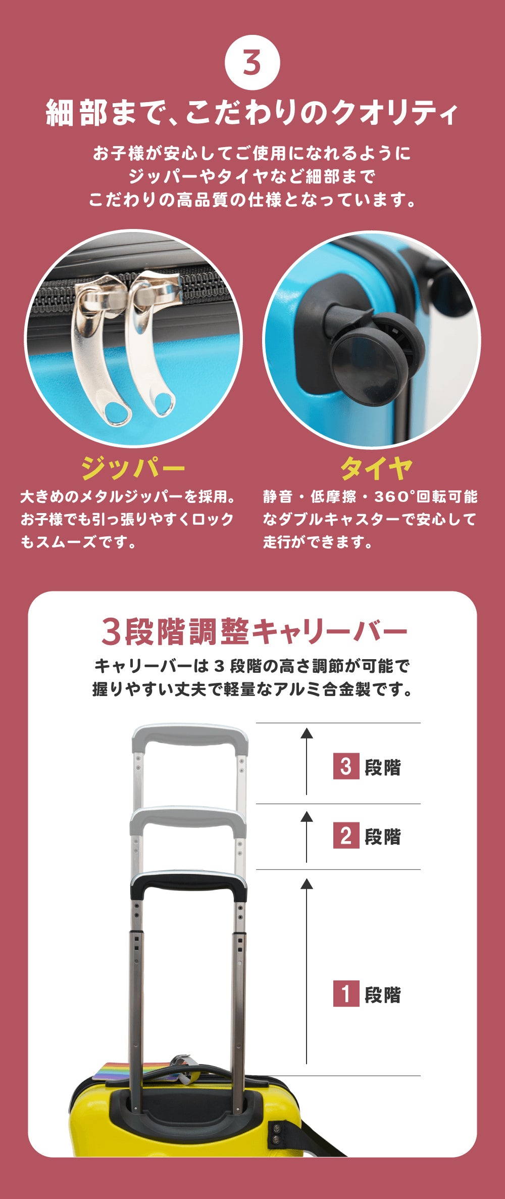 スーツケース 子供 用 乗れる 24インチ 21L クッション&オリジナルネームタグ付き Nippers - 【公式】allecore(アレコレ) 家具インテリア・生活雑貨のオンライン通販