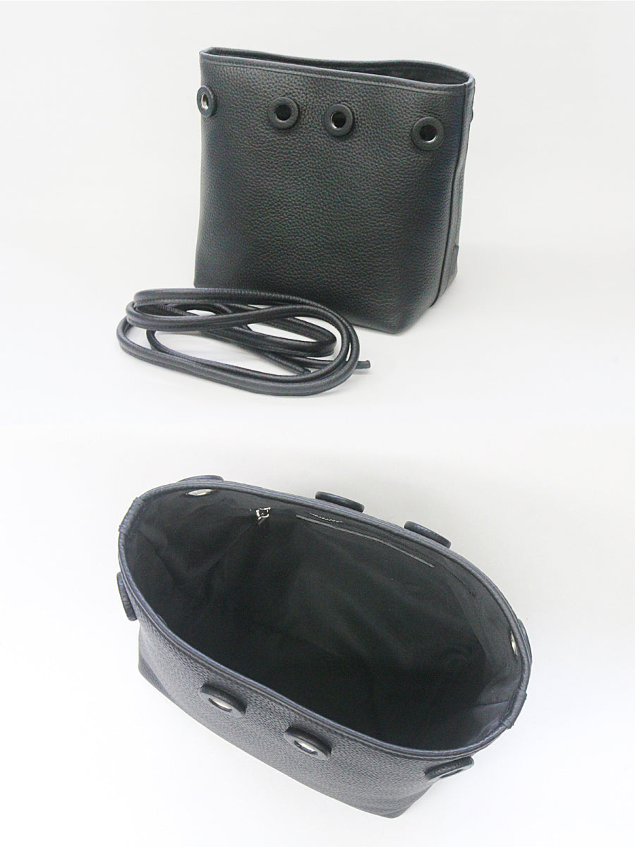 ドローストリング 巾着 バッグ 牛革 2way allecore