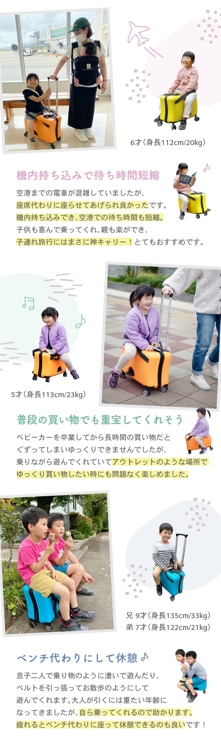 【訳あり アウトレット】 Nippers 子供が乗れるスーツケース 機内持ち込みサイズ HAPIRIDE MINI (ハピライドミニ) 20インチ 32リットル