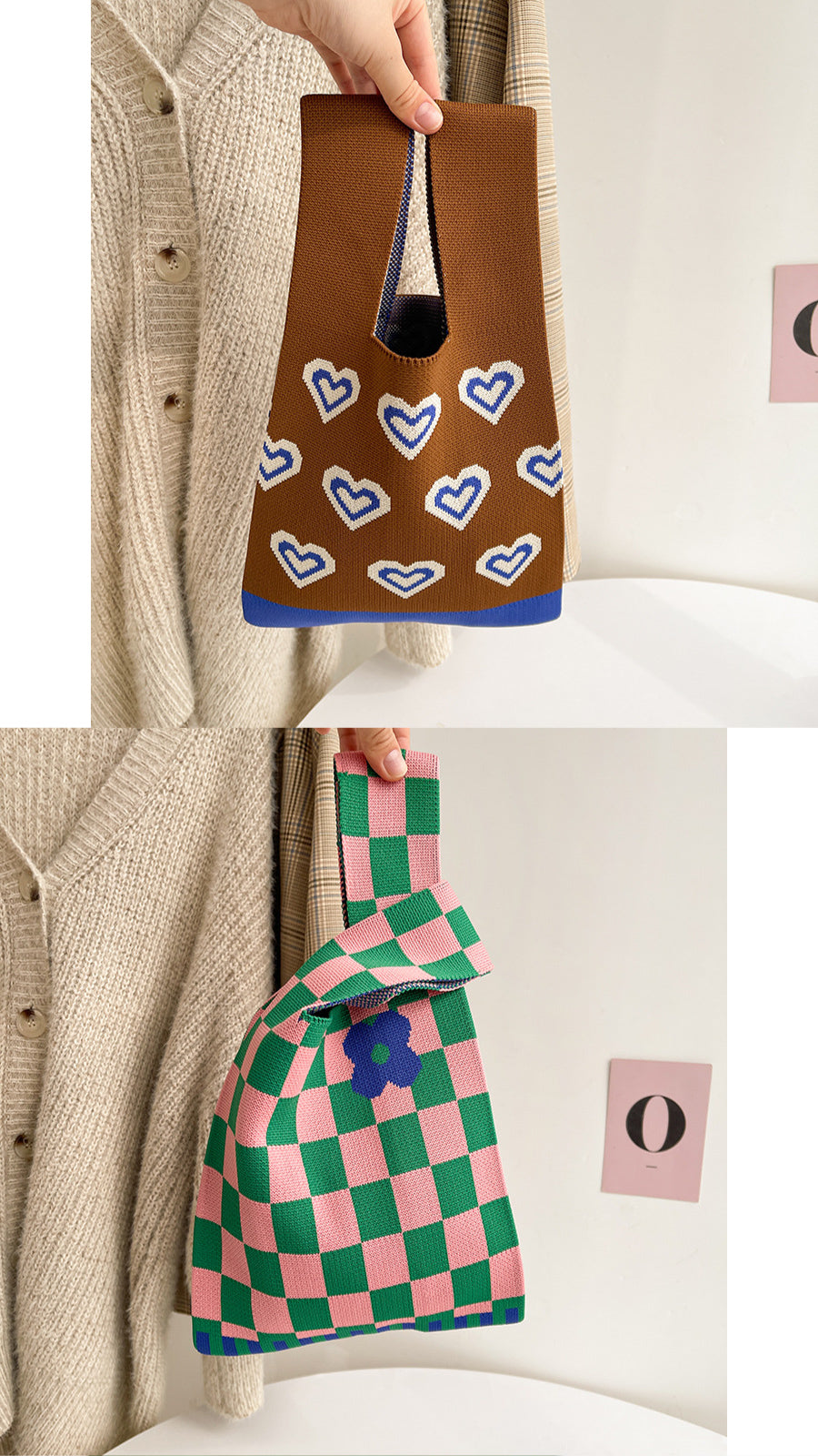 ニットバッグ マルシェバッグ ミニバッグ ニットトート allecore