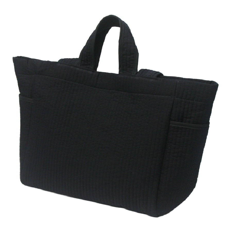 allecore アレコレ マザーズヌビバッグ 二重ハンドル サイドポケット 底板つき 軽量