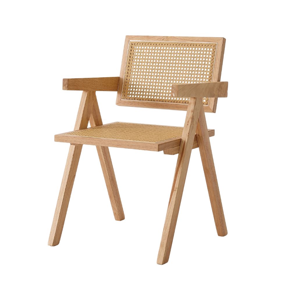 ダイニングチェア ラタンチェア 椅子 チェア 籐編み ひじ掛け 韓国 木製