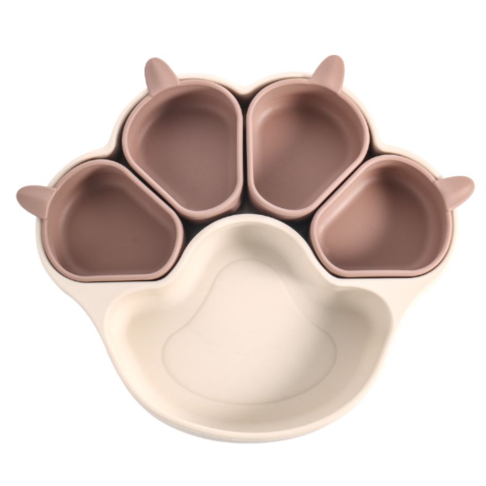 【10月下旬より順次出荷】キッズキャットプレート ひっくり返らない ベビー食器 離乳食 食器 出産祝い 吸盤付き シリコン シリコンプレート ベビー 赤ちゃん キッズ 皿 仕切り ワンプレート くすみカラー 食洗機OK 電子レンジOK 育児 離乳食プレート 子供用 子供 ネコ 吸盤ボウル 肉球 ニャンニャン ギフト プレゼント