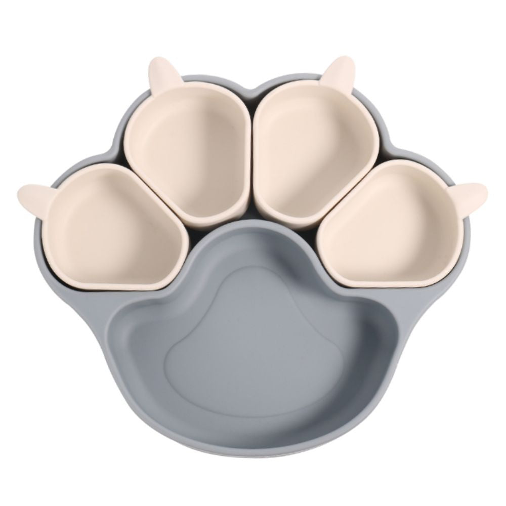 【10月下旬より順次出荷】キッズキャットプレート ひっくり返らない ベビー食器 離乳食 食器 出産祝い 吸盤付き シリコン シリコンプレート ベビー 赤ちゃん キッズ 皿 仕切り ワンプレート くすみカラー 食洗機OK 電子レンジOK 育児 離乳食プレート 子供用 子供 ネコ 吸盤ボウル 肉球 ニャンニャン ギフト プレゼント