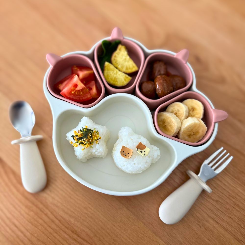 【12月上旬より順次出荷】キッズキャットプレート ひっくり返らない ベビー食器 離乳食プレート